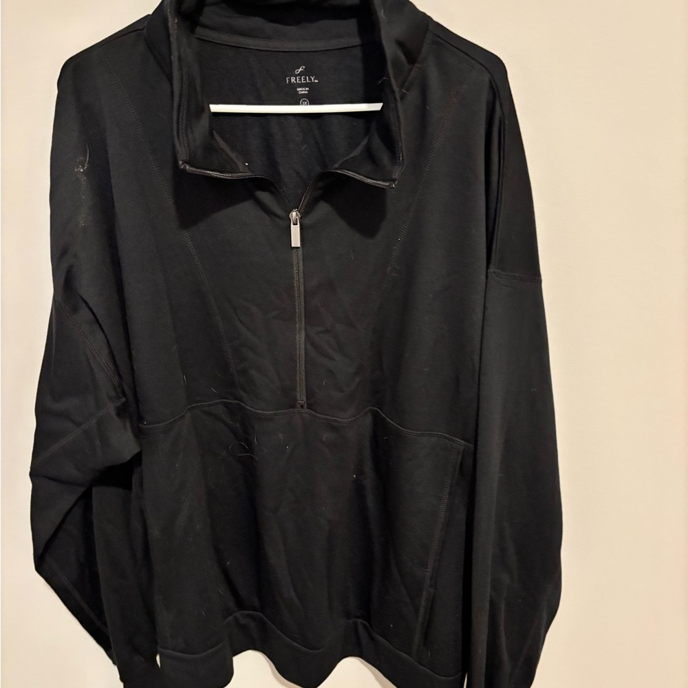 Black Half-Zip Pullover
